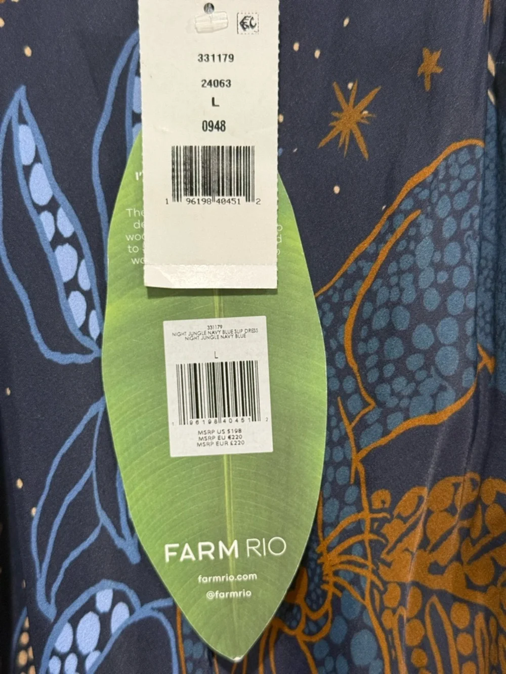 Navy Floral Slip Maxi Dress with Brown & Blue Accents - Picture 9 of 12